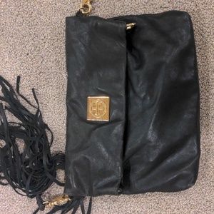 Tory Burch leather crossbody back black and gold